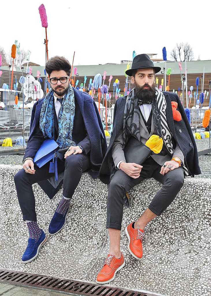 FLORENCE, ITALY - JANUARY 13: People attend 91st Pitti Immagine Uomo, which is one of the worlds most important platforms for mens clothing and accessory collections, is held in Florence, Italy on January 13, 2017. (Photo by Carlo Bressan/Anadolu Agency/Getty Images)