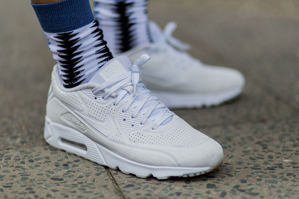 BERLIN, GERMANY - AUGUST 22: Tjalle Story wearing socks and white Nike Air Max sneaker on August 22, 2016 in Berlin, Germany. (Photo by Christian Vierig/Getty Images)